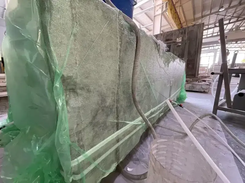 Natural Stone Block Reinforcement Through Block Vacuuming Technique